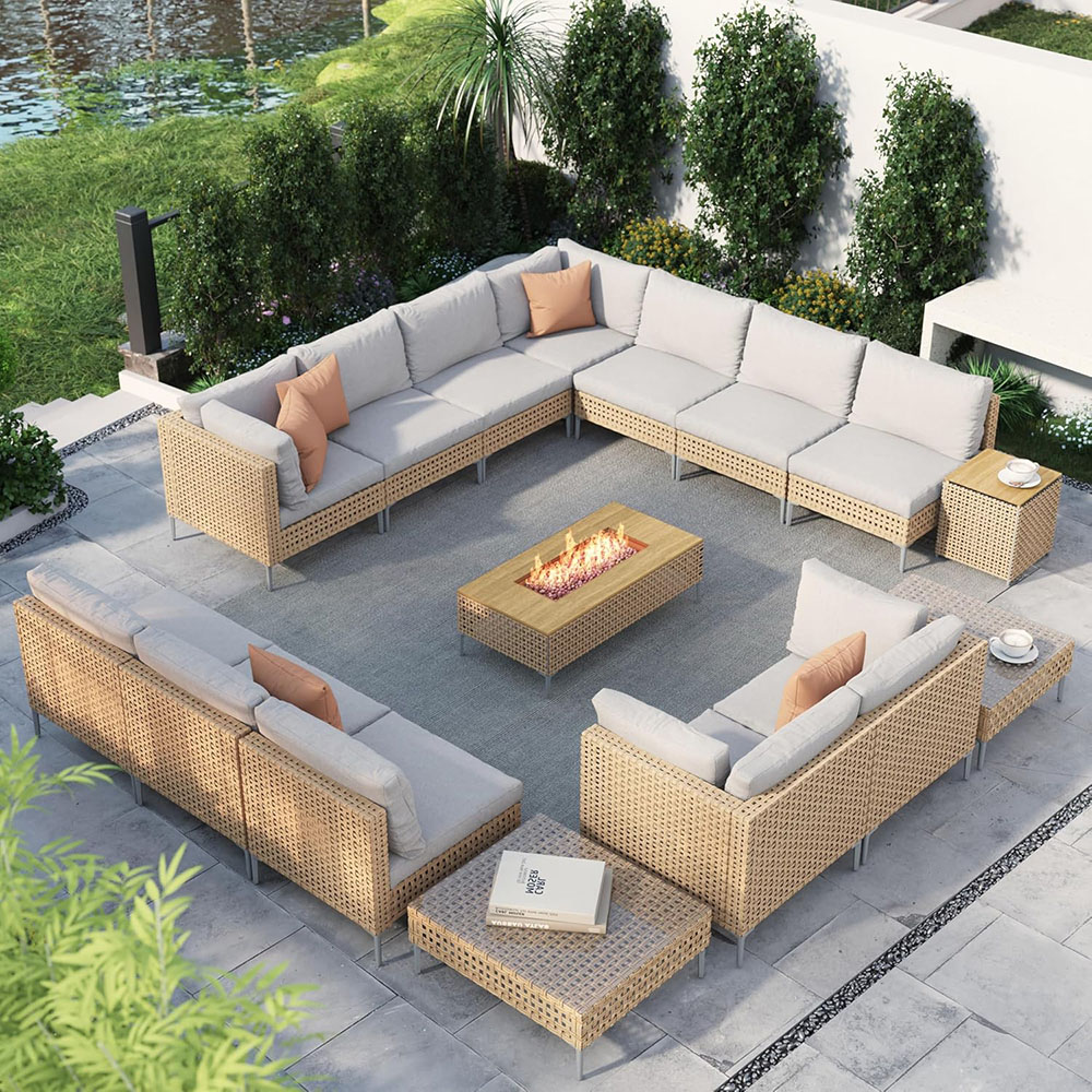 Grand patio 16-Piece Patio Furniture Set with 47